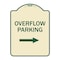 Signmission Overflow Parking with Right Arrow Heavy-Gauge Aluminum Architectural Sign, 24" x 18", TG-1824-23515 A-DES-TG-1824-23515 - alternate 1